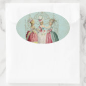 Marie Antoinette Frans Paris Dames Ovale Sticker (Tas)