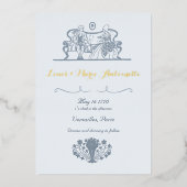 Marie Antoinette Frans Rococo geïnspireerd bruilof Folie Uitnodiging (Voorkant)
