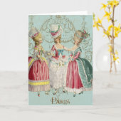 Marie Antoinette-Franse dames in Parijs Kaart (Gele Bloem)