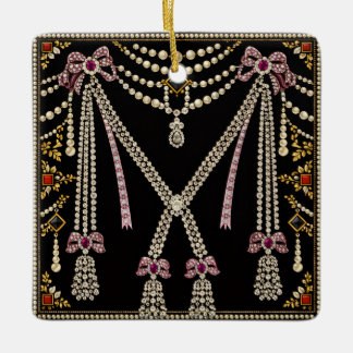 Marie Antoinette Franse geïnspireerde ontwerp met  Keramisch Ornament