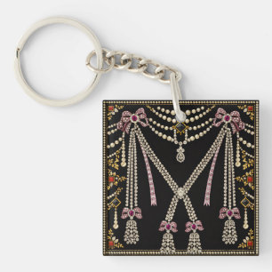Marie Antoinette Franse geïnspireerde ontwerp met Sleutelhanger