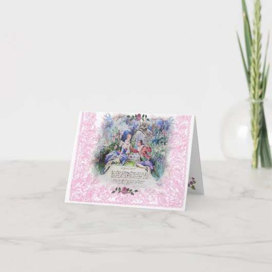 Marie Antoinette Franse liefdesbrief Valentijn Feestdagen Kaart (Voorkant)