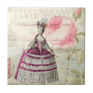 Marie Antoinette French Accent Ceramic Tile Tegeltje