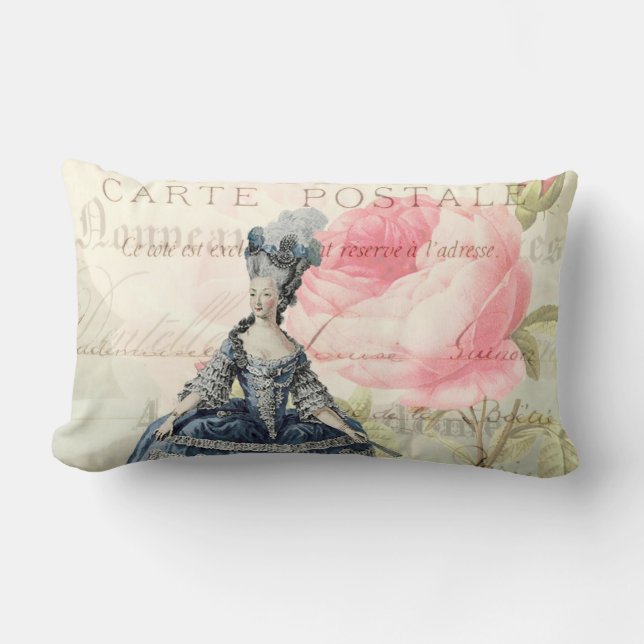 Marie Antoinette French Accent Lumbar Pillow Kussen (Voorkant)