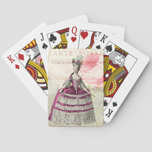 Marie Antoinette French Accent Spelling Cards Pokerkaarten (Achterkant)