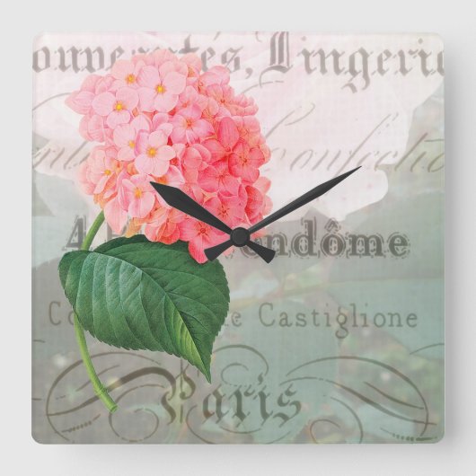 Marie Antoinette French Accent Wall Clock Vierkante Klok (Voorkant)
