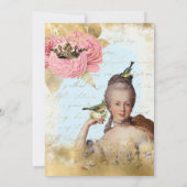 Marie Antoinette French inspireerde shabby Kaart (Achterkant)