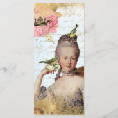 Marie Antoinette French inspireert shabby Party Menu (Achterkant)