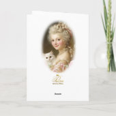 Marie Antoinette,French,Paris,cat,portrait,カード Bedankkaart (Achterkant)