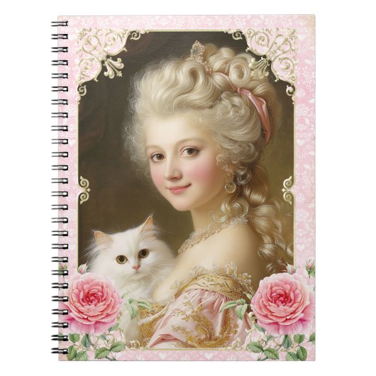 Marie Antoinette,French,Paris,cat,portrait,ノート Notitieboek (Voorkant)