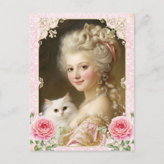 Marie Antoinette,French,Paris,cat,portrait ポストカード Briefkaart