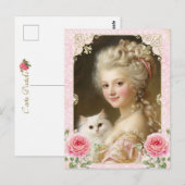 Marie Antoinette,French,Paris,cat,portrait ポストカード Briefkaart (Voorkant / Achterkant)