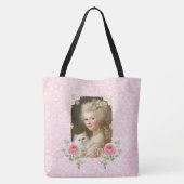 Marie Antoinette,French,Paris,cat,portrait Tote Bag (Achterkant)