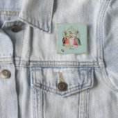 Marie Antoinette French Paris Dames Vierkante Button 5,1 Cm (In situ)