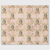Marie Antoinette French Paris pink rococo roses ラッ Cadeaupapier (Vlak)