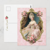 Marie Antoinette,French,Paris,portrait,roses ポストカー Briefkaart (Voorkant / Achterkant)