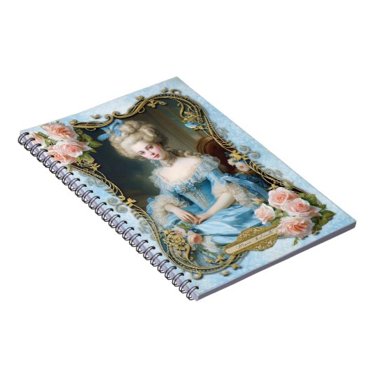 Marie Antoinette,French,Paris,portrait,roses メモ帳 Notitieboek (Rechterzijde)