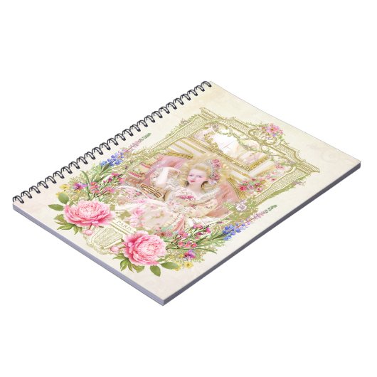 Marie Antoinette,French,Paris,portrait,roses メモ帳 Notitieboek (Linkerzijde)