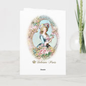 Marie Antoinette French Paris rose portrait カード Bedankkaart (Achterkant)