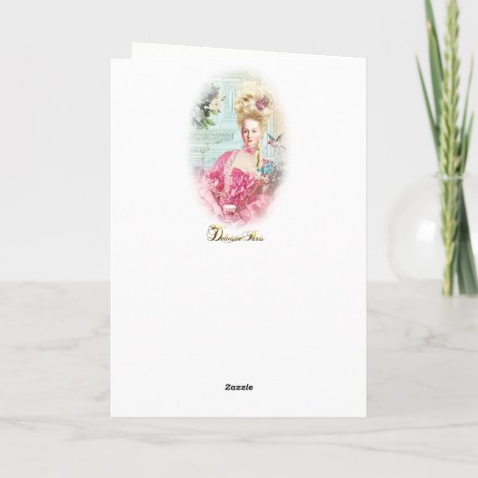 Marie Antoinette French Paris rose portrait Kaart (Achterkant)