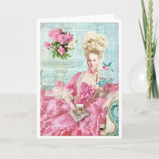 Marie Antoinette French Paris rose portrait Kaart (Voorkant)