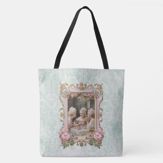 Marie Antoinette,French,Paris,roses,cakes Tote Bag (Voorkant)