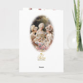 Marie Antoinette,French,Paris,tea,cake,roses 招待状 Bedankkaart (Achterkant)