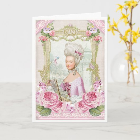 Marie Antoinette French Paris Versailles roses Kaart (Gele Bloem)
