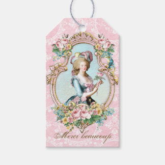 Marie Antoinette French Pink roses portrait Cadeaulabel