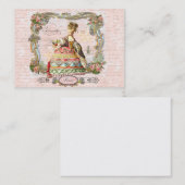 Marie Antoinette French Script Visitekaartjes (Voorkant / Achterkant)
