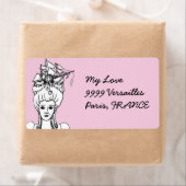 Marie Antoinette French Shipping Label (Insitu)