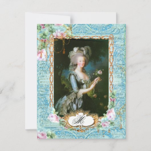 Marie Antoinette French Stationery and Cards Notitiekaartje (Voorkant)