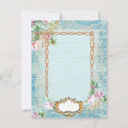 Marie Antoinette French Stationery and Cards Notitiekaartje (Achterkant)