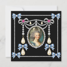 Marie Antoinette geïnspireerde kaart Koningin van