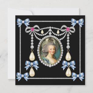 Marie Antoinette geïnspireerde kaart Koningin van