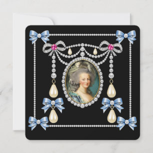 Marie Antoinette Geïnspireerde kaart Koningin van 