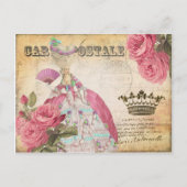 Marie Antoinette Gold Crown Roos Post Kaart (Voorkant)