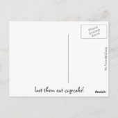 Marie Antoinette Gold Laat ze roze cupcake eten Briefkaart (Achterkant)