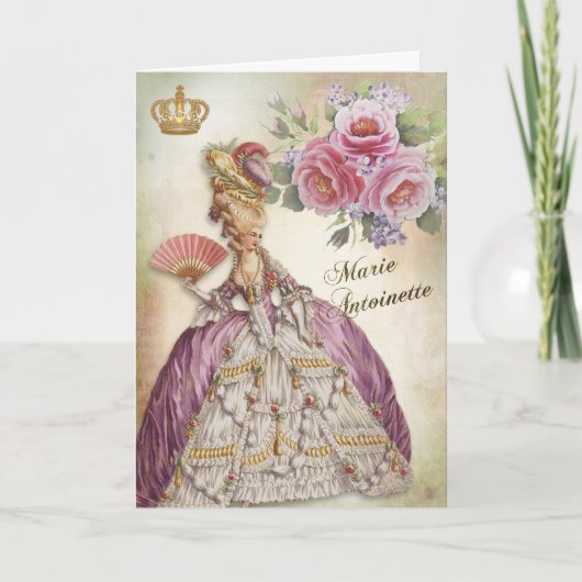 Marie Antoinette Greeting Card Rose Bloom Kaart (Voorkant)