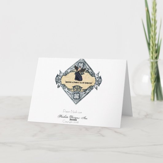 Marie Antoinette Halloween Masquerade Kaart (Achterkant)