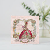 Marie Antoinette Hot Pink & Paris Kaart (Staand voorkant)