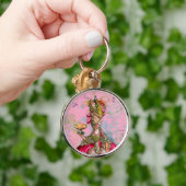 Marie Antoinette Hot Pink & Peacock Sleutelhanger (Hand)