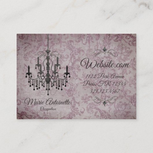 Marie Antoinette II (Meer opties) - Visitekaartje (Achterkant)