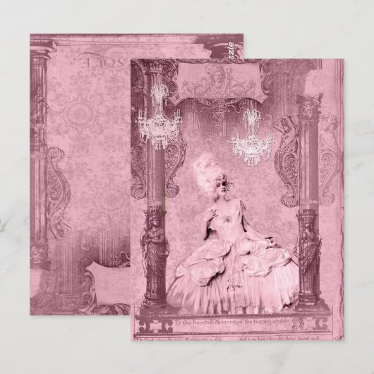 Marie Antoinette Immortal Memorie Gepersonaliseerd Briefkaart (Voorkant / Achterkant)