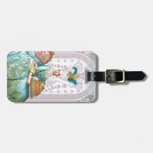 Marie Antoinette in Aqua Bagagelabel (Voorkant horizontaal)