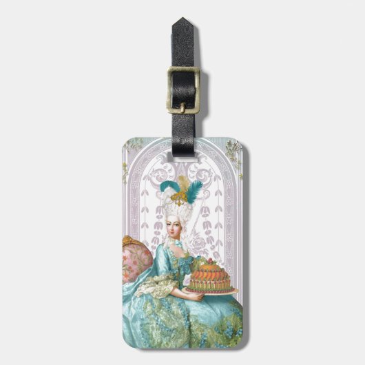 Marie Antoinette in Aqua Bagagelabel (Voorkant verticaal)
