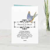 Marie Antoinette in Aqua Kaart (Achterkant)