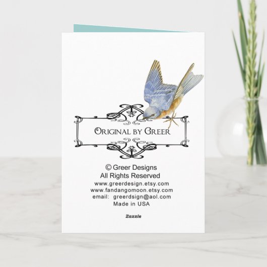 Marie Antoinette in Aqua Kaart (Achterkant)