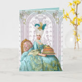 Marie Antoinette in Aqua Kaart (Gele Bloem)