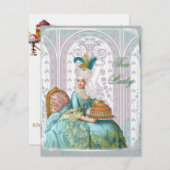 Marie Antoinette in Aqua Kaart (Voorkant / Achterkant)